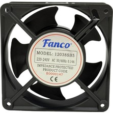 Fanco 12*12*38MM Kare Fan