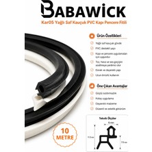 Babawick Saf Kauçuk Kar-01/ado-04 Kapı Pencere Fitili Beyaz Tamirat Contası Kaliteli, Uzun Ömürlü Vedayanıklı