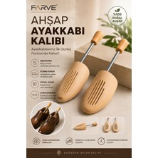 Farve Ahşap Ayakkabı Kalıbı – Yaylı Ayakkabı Şekillendirici ve Koku Önleyici