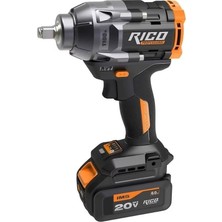 Rico Rıco 028-RE0008 1/2 Akülü Darbeli Somun Sıkma ve Sökme Makinesi Kömürsüz 1100NM 20V 6 Ah
