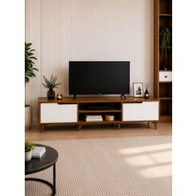 Loviano 180 cm Tv Ünitesi 2 Kapaklı Atlantik Çam - Beyaz