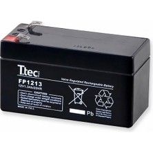 Ttec 12 Volt 1.3A Akü -12V 1.3 Ah Bakımsız Kuru Akü 2025 Üretim
