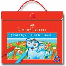 Faber-Castell 24'lü Çantalı Pastel Boya Çocuklar İçin Renkli Kalem Çantası