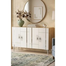 Ceneyra KA1242DBS Made Konsol Safirmeşe-Beyaz-Silver 120CM