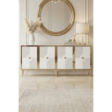 Ceneyra KA1811BG Pega Konsol Beyaz-Gold 180CM