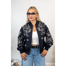Muna Boutique Taş Işlemeli Denim Ceket