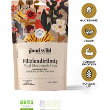 The Good Wild Filizlendirilmiş Yeşil Mercimek Unu | Glutensiz Un | Vegan | Yüksek Lif | Glutensiz Ürün | 300 Gr