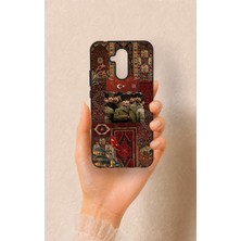Vip Case Huawei Mate 20 Lite Uyumlu Bozkurt ve Atatürk Desenli Silikon Kılıf