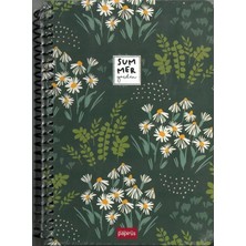 Colornote Papirüs Papirüs Summer Sert Kapak Spiralli 14X19 120YP. Çizgisiz Defter