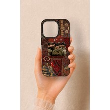 Vip Case iPhone 14 Pro Uyumlu Bozkurt ve Atatürk Desenli Silikon Kılıf
