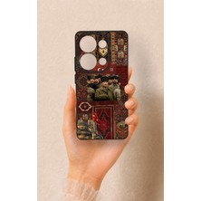 Vip Case Redmi Note 13 Pro 4g Uyumlu Bozkurt ve Atatürk Desenli Silikon Kılıf