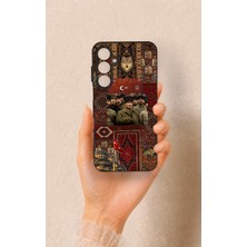Vip Case Samsung A55 Uyumlu Bozkurt ve Atatürk Desenli Silikon Kılıf