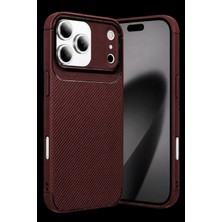 Marsilyan™-  Apple Iphone 17 Pro Auto Focus Karbon Kapak - Bordo