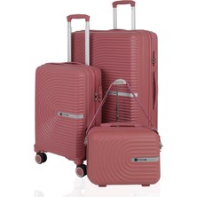 MÇS V374 SU Y.ÜRETİM PP VALİZ 55 CM + 75 CM + MAKYAJ SİYAH