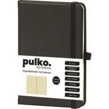 1001 Notebook Klasik, 196 Sayfa, Termo Suni Deri Kapak, Çizgili Not Defteri, 9X14CM, 036, Siyah