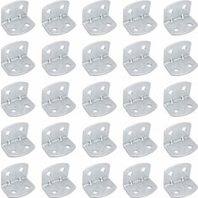 Badem10 Oval Başlı L Demir Köşe Bağlantı Aparatı 40X25X25 mm 25 Adet Metal Mobilya Raf Dolap Ahşap Montaj