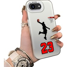 HONTINGA iPhone 16E ile Uyumlu Kılıf Silikon Kenar Sert Arka Kamera Koruyucu Basitlik Anti Düşme Kamera Sevgili Çift Kılıf Jordan Desen Couple Telefon Kılıfı K1-1806