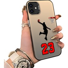 HONTINGA iPhone 12 Mini ile Uyumlu Kılıf Silikon Kenar Sert Arka Kamera Koruyucu Basitlik Anti Düşme Kamera Sevgili Çift Kılıf Jordan Desen Couple Telefon Kılıfı K1-1806