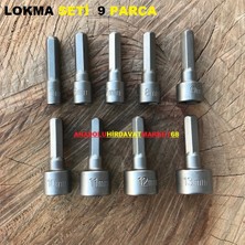 Özs Bits Lokma Uç Seti Somun Sıkma Ucu Trapez Vida Ucu 5-6-7-8-10-11-12-13MM 9 Pcs