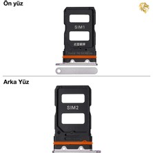 Arsking Xiaomi Mi 12 Uyumlu Sim Iç Yuvası Çiftli Mor Sim Kart Tepsisi Sim Kızağı Sim Çekmecesi Sim Tray