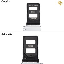 Arsking Xiaomi Mi 12S Ultra Uyumlu Sim Iç Yuvası Çiftli Beyaz Sim Kart Tepsisi Sim Kızağı Sim Çekmecesi