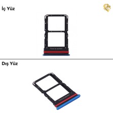 Arsking Xiaomi Mi 10 Lite Uyumlu Sim Iç Yuvası Çiftli Mavi Sim Kart Tepsisi Sim Kızağı Sim Çekmecesi