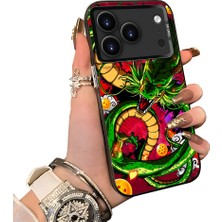 HONTINGA iPhone 18 Pro Max ile Uyumlu Kılıf Silikon Kenar Sert Arka Kamera Koruyucu Basitlik Anti Düşme Kamera Sevgili Çift Kılıf Ejderha Desen Couple Telefon Kılıfı K1-1803