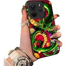 HONTINGA Xiaomi Redmi Note 14 ile Uyumlu Kılıf Silikon Kenar Sert Arka Kamera Koruyucu Basitlik Anti Düşme Kamera Sevgili Çift Kılıf Ejderha Desen Couple Telefon Kılıfı K1-1803