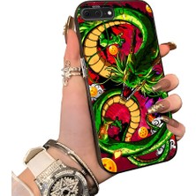 HONTINGA iPhone 8 Plus ile Uyumlu Kılıf Silikon Kenar Sert Arka Kamera Koruyucu Basitlik Anti Düşme Kamera Sevgili Çift Kılıf Ejderha Desen Couple Telefon Kılıfı K1-1803