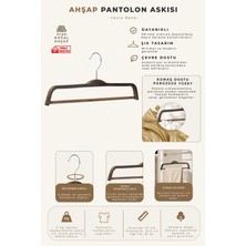 NYN Ahşap 8176 Barlı Pantolon Askısı Ceviz Renk 6 Adet