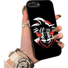 HONTINGA iPhone 8 Plus ile Uyumlu Kılıf Silikon Kenar Sert Arka Kamera Koruyucu Basitlik Anti Düşme Kamera Sevgili Çift Kılıf Anime Desen Couple Telefon Kılıfı K1-1804
