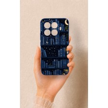 Vip Case Mi 15T Pro Uyumlu Gece Temalı Kitaplık Desenli Silikon Kılıf