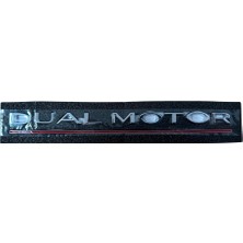 Dual Motor - Amblem 20-24 (Gümüş-Kırmızı Renk) Tesla Y - Tesla x