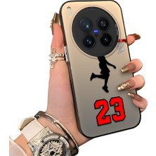 HONTINGA Vivo X300 Pro ile Uyumlu Kılıf Silikon Kenar Sert Arka Kamera Koruyucu Basitlik Anti Düşme Kamera Sevgili Çift Kılıf Jordan Desen Couple Telefon Kılıfı K1-1806