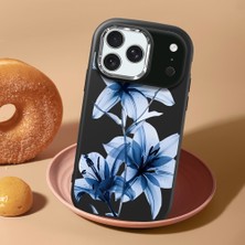 HONTINGA iPhone 18 Pro ile Uyumlu Kılıf Kamera Korumalı Düşüme Önleyici Kamera Koruyucu Siyah Yumuşak Silikon Sevgili Çift Telefon Kılıfı Çiçekli Kılıf Desenli K4-0506