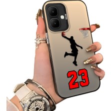 HONTINGA Infinix Smart 10 ile Uyumlu Kılıf Silikon Kenar Sert Arka Kamera Koruyucu Basitlik Anti Düşme Kamera Sevgili Çift Kılıf Jordan Desen Couple Telefon Kılıfı K1-1806