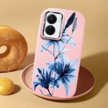 HONTINGA Vivo Y02S ile Uyumlu Kılıf Kamera Korumalı Düşüme Önleyici Kamera Koruyucu Pembe Yumuşak Silikon Sevgili Çift Telefon Kılıfı Çiçekli Kılıf Desenli K4-0506
