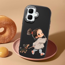 HONTINGA Infinix Smart 10 ile Uyumlu Kılıf Kamera Korumalı Düşüme Önleyici Kamera Koruyucu Siyah Yumuşak Silikon Sevgili Çift Telefon Kılıfı Kız Kılıf Desenli K4-0503