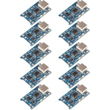 Arduino TP4056 Type-C 3.7V 18650 Korumalı Lityum Pil Şarj Modülü - 10 Adet