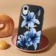 HONTINGA iPhone Xr ile Uyumlu Kılıf Kamera Korumalı Düşüme Önleyici Kamera Koruyucu Siyah Yumuşak Silikon Sevgili Çift Telefon Kılıfı Çiçekli Kılıf Desenli K4-0506