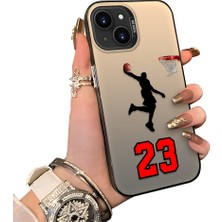 HONTINGA iPhone 13 Mini ile Uyumlu Kılıf Silikon Kenar Sert Arka Kamera Koruyucu Basitlik Anti Düşme Kamera Sevgili Çift Kılıf Jordan Desen Couple Telefon Kılıfı K1-1806