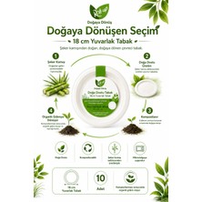 Roll-Up Doğa Dostu Kompostlanabilir Şeker Kamışı Yuvarlak Tek Kullanımlık Tabak 18 cm 10 Adet