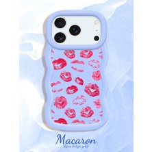 HONTINGA iPhone 18 Pro Uyumlu Kılıf Düşüme Önleyici Basitlik Anti Düşme Kamera Koruyucu Basit Mavi Yumuşak Silikon Sevgili Çift Telefon Kılıfı Öpücük Desen K9-0352