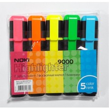 Noki 9050-5PVC Neon Fosforlu Kalem 5 Li Pvc