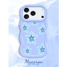 HONTINGA iPhone 18 Pro Max Uyumlu Kılıf Düşüme Önleyici Basitlik Anti Düşme Kamera Koruyucu Basit Mavi Yumuşak Silikon Sevgili Çift Telefon Kılıfı Çiçekli Kılıf Desen K9-0355