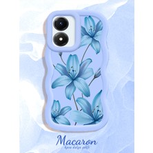 HONTINGA Vivo Y02S Uyumlu Kılıf Düşüme Önleyici Basitlik Anti Düşme Kamera Koruyucu Basit Mavi Yumuşak Silikon Sevgili Çift Telefon Kılıfı Çiçekli Desen K9-0356