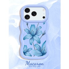 HONTINGA iPhone 18 Pro Max Uyumlu Kılıf Düşüme Önleyici Basitlik Anti Düşme Kamera Koruyucu Basit Mavi Yumuşak Silikon Sevgili Çift Telefon Kılıfı Çiçekli Desen K9-0356