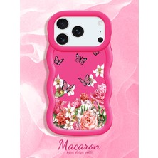 HONTINGA iPhone 18 Pro Uyumlu Kılıf Düşüme Önleyici Basitlik Anti Düşme Kamera Koruyucu Basit Kırmızı Yumuşak Silikon Sevgili Çift Telefon Kılıfı Kelebek Desen K9-0353