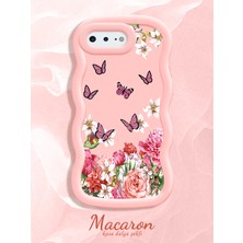 HONTINGA iPhone 8 Plus Uyumlu Kılıf Düşüme Önleyici Basitlik Anti Düşme Kamera Koruyucu Basit Pembe Yumuşak Silikon Sevgili Çift Telefon Kılıfı Kelebek Desen K9-0353