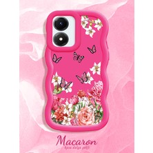 HONTINGA Vivo Y02S Uyumlu Kılıf Düşüme Önleyici Basitlik Anti Düşme Kamera Koruyucu Basit Kırmızı Yumuşak Silikon Sevgili Çift Telefon Kılıfı Kelebek Desen K9-0353